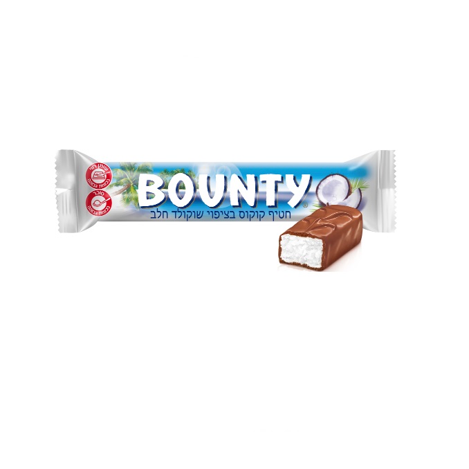 Bounty Coconut Chocolate Bar, 57 Grams, From Israel, Kosher Certified ...