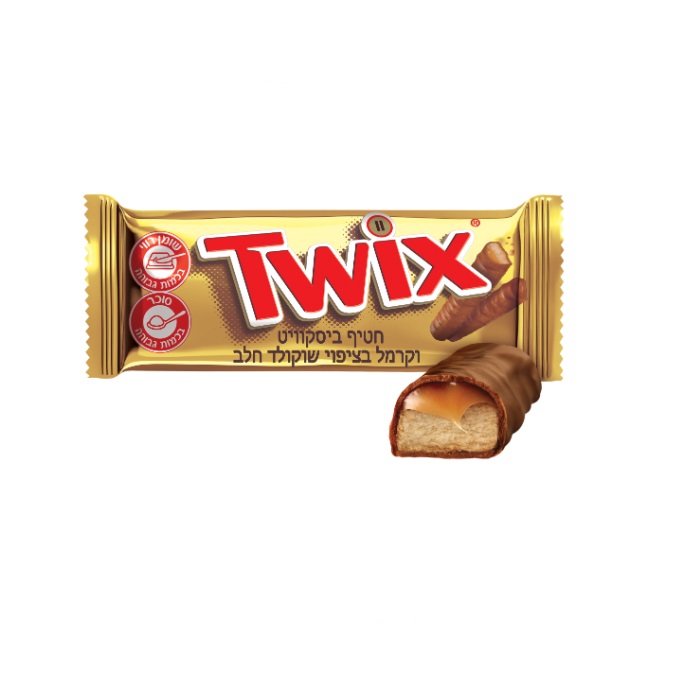 Twix Caramel Cookie Milk Chocolate Bar, 46 Grams, From Israel