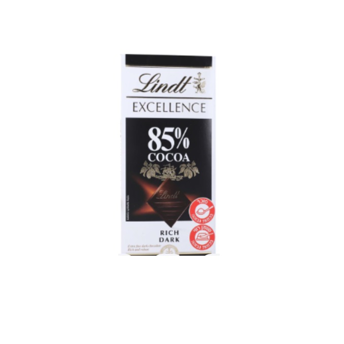 Lindt Excellence Dark 85% Cocoa Chocolate Bar 100g