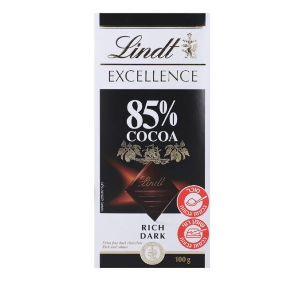 Lindt Excellence Dark Chocolate 85% Cocoa