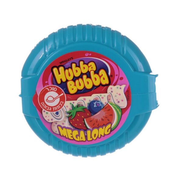 Hubba Bubba Mega Long Strawberry Blueberry Watermelon Flavor