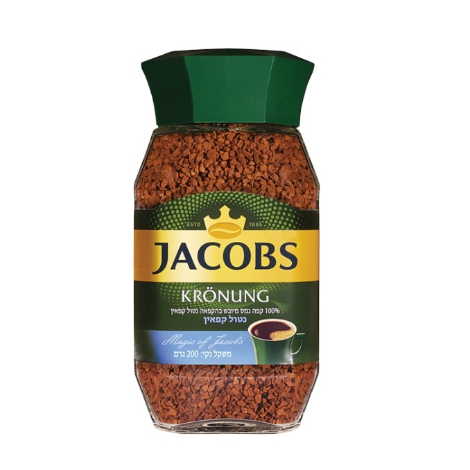 Jacobs Kronung 100% Freeze Dried Instant Coffee, Decaf, 200 Grams, From ...