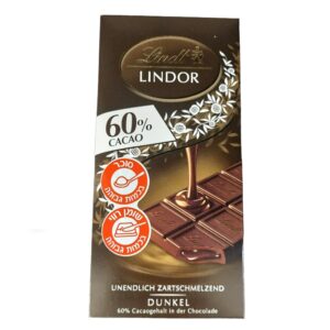 Lindt Lindor 60% Cacao Dunkel 100 Grams