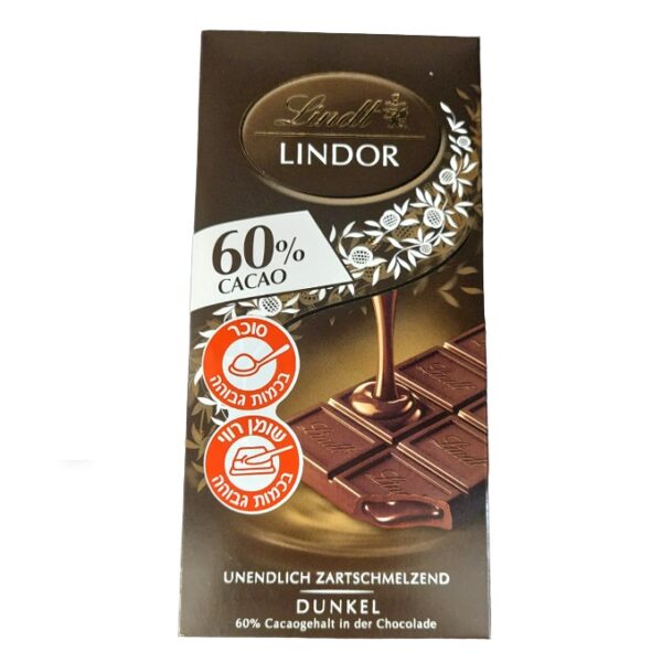 Lindt Lindor 60% Cacao Dunkel 100 Grams