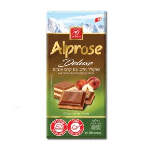 Gross & Co Alprose Deluxe Milk Chocolate Bar With Hazelnut Praline Filling
