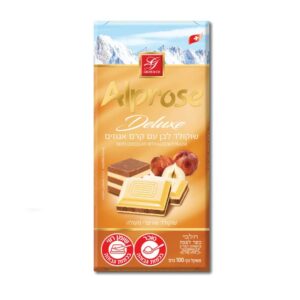 Gross & Co Alprose Deluxe White Chocolate Bar With Hazelnut Praline Filling