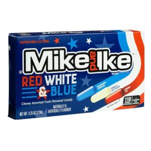 Mike and Ike Red White & Blue Blueberry Vanilla Cherry Chewy Candy