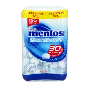 Mentos Clean Breath Sugar Free 130 Pieces Peppermint Flavor With Green Tea