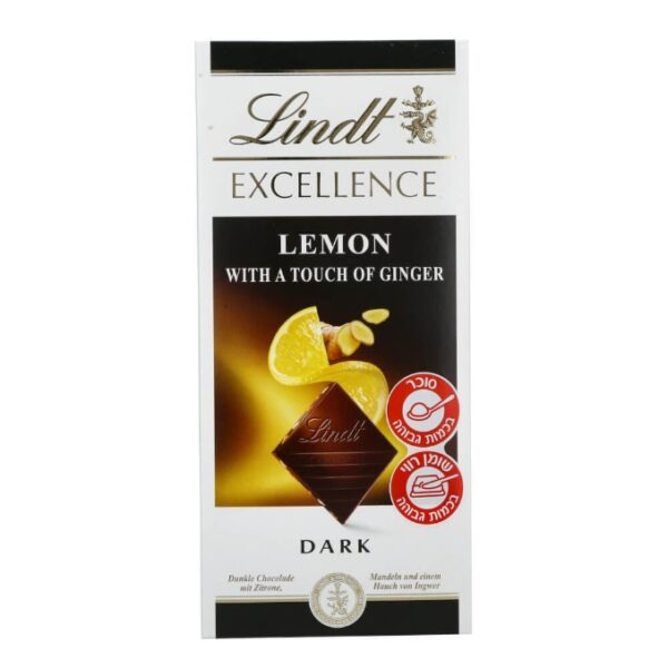 Lindt Dark Chocolate Lemon Touch Of Ginger