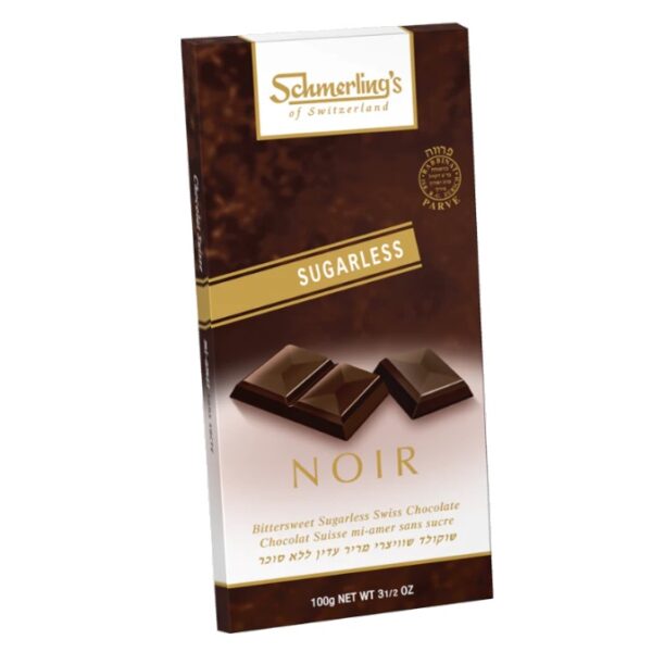 Schmerling's NOIR Bittersweet Dark Chocolate Bar No Sugar Added