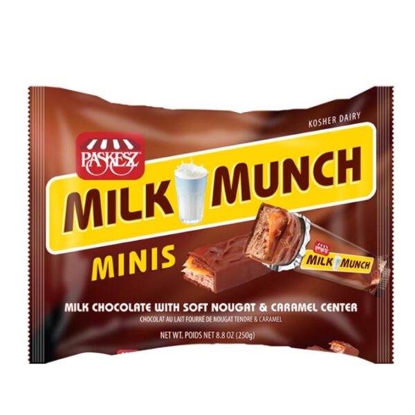 Paskezs Milk Munch Chocolate Bars Milk Chocolate Nougat & Caramel