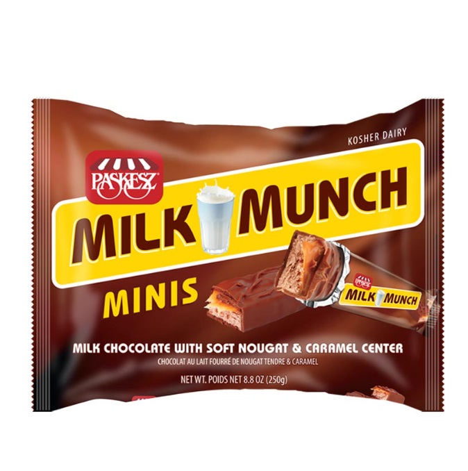 Paskezs Milk Munch Chocolate Bars Milk Chocolate Nougat & Caramel