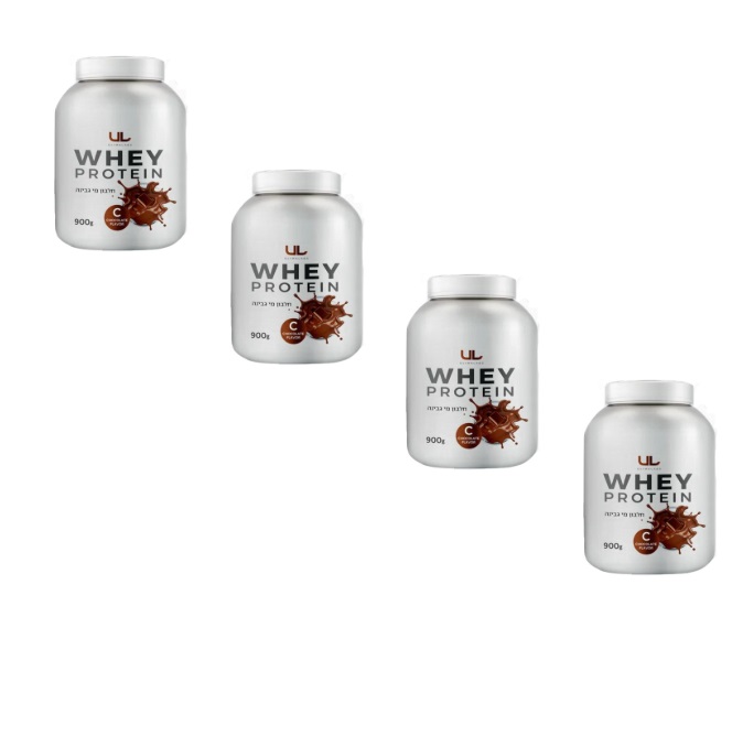 Pack of 4 Whey Protein Powder Chocolate Flavor, By Ultra Labs, Mehadrin Chalav Yisrael, 900 Grams, From Israel, Kosher Certified - Image 2