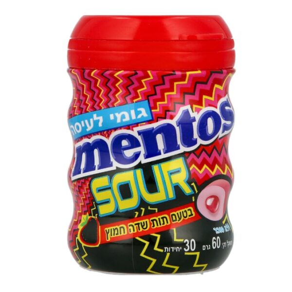 Mentos Sugar Free Gum Sour Strawberry Flavor