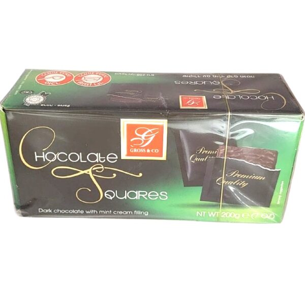 Gross & Co Chocolate Squares Mint Cream Filling