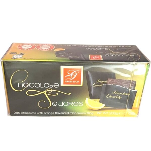 Gross & Co Chocolate Squares Orange Mint Cream Filling