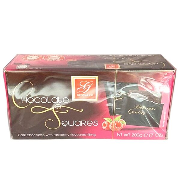 Gross & Co Chocolate Squares Raspberry Cream Filling