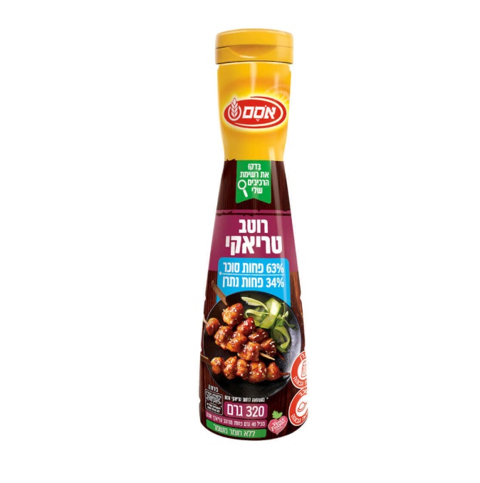 Osem Teriyaki Sauce, Less Sugar & Salt