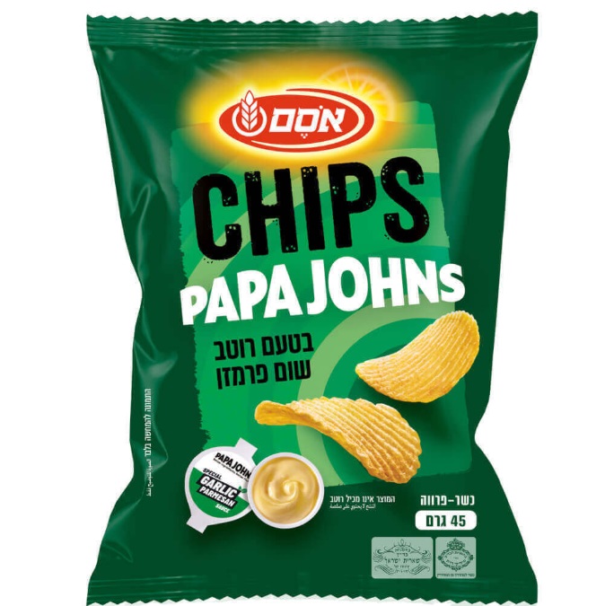 Osem Potato Chips Papa Johns Garlic Parmesan Flavor